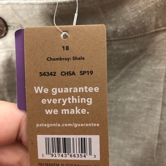 NWT Patagonia island hemp shorts chambray shorts - Picture 5 of 10